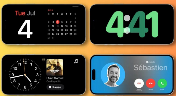 崖城镇苹果手机维修分享iOS17横屏充电待机显示有什么好处 