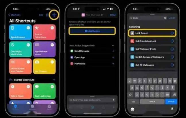 崖城镇苹果14锁屏维修店分享iPhone14升级iOS16.4后如何创建锁屏快捷方式 