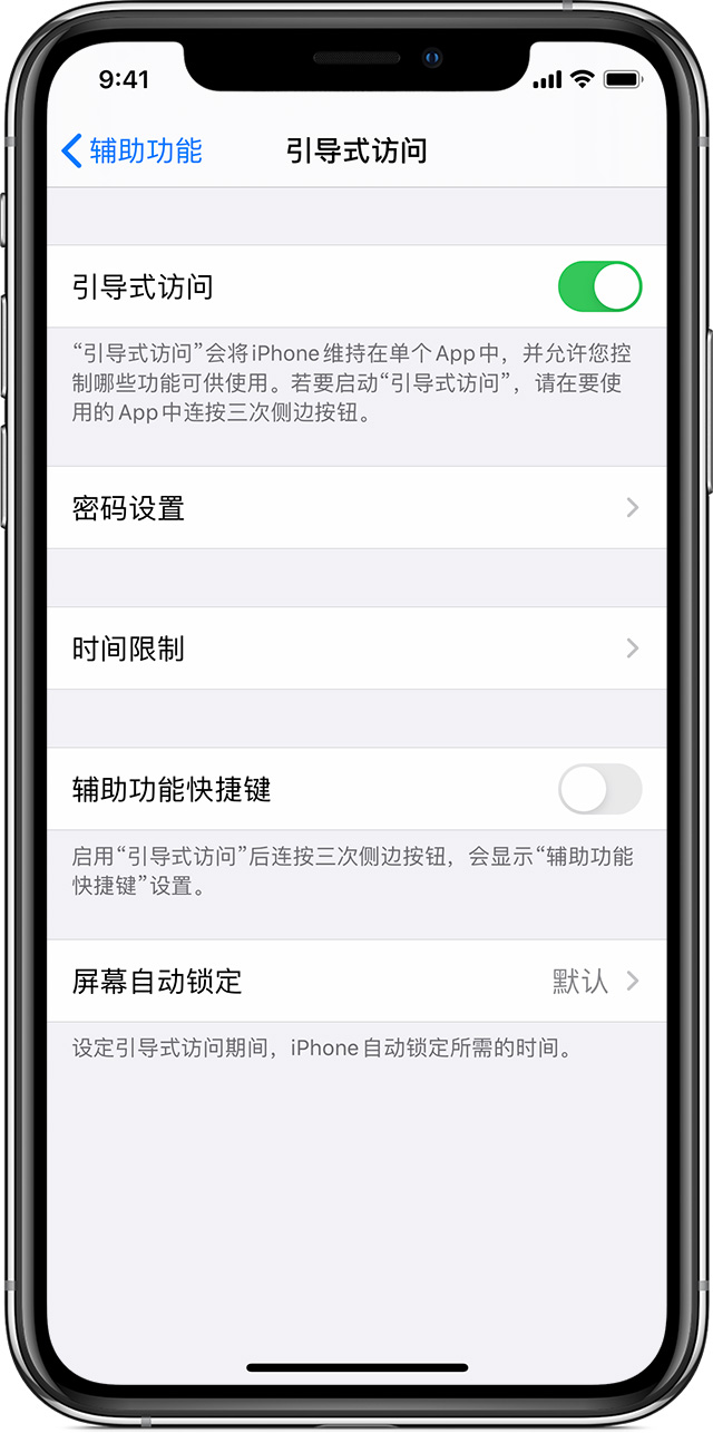 崖城镇苹果手机维修分享如何在 iPhone 上退出引导式访问 